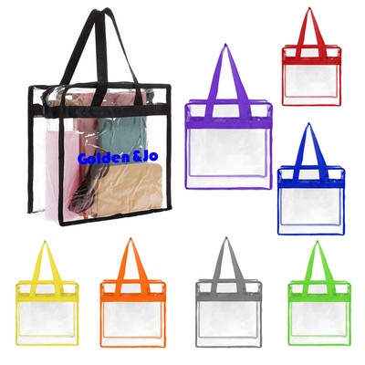 Clear Zipper Tote Bag